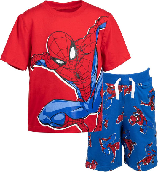 Marvel Conjunto de camiseta de Spider-Man y pantalones cortos