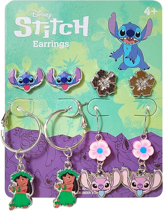 Pendientes hipoalergénicos de Stitch