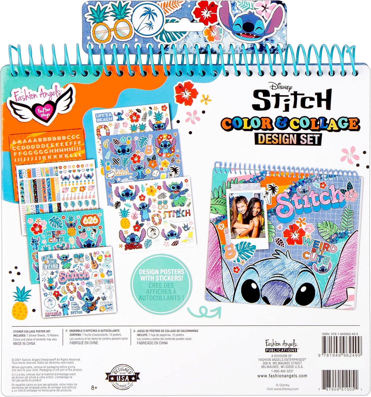 Lilo & Stitch - incluye 15 pósteres coloridos y 7 hojas de calcomanías, actividad de manualidades