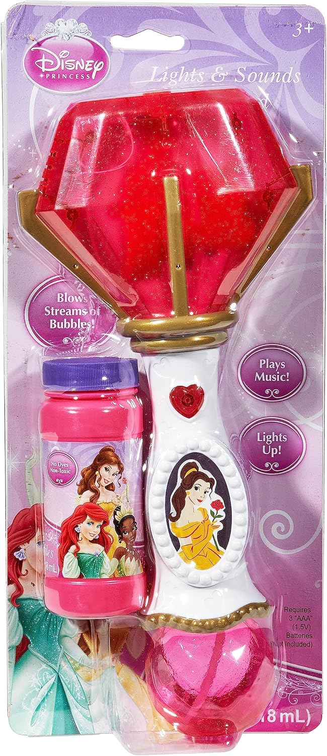 Cocomelon Light and Sound Musical Bubble Wand, Includes Bubble Solution