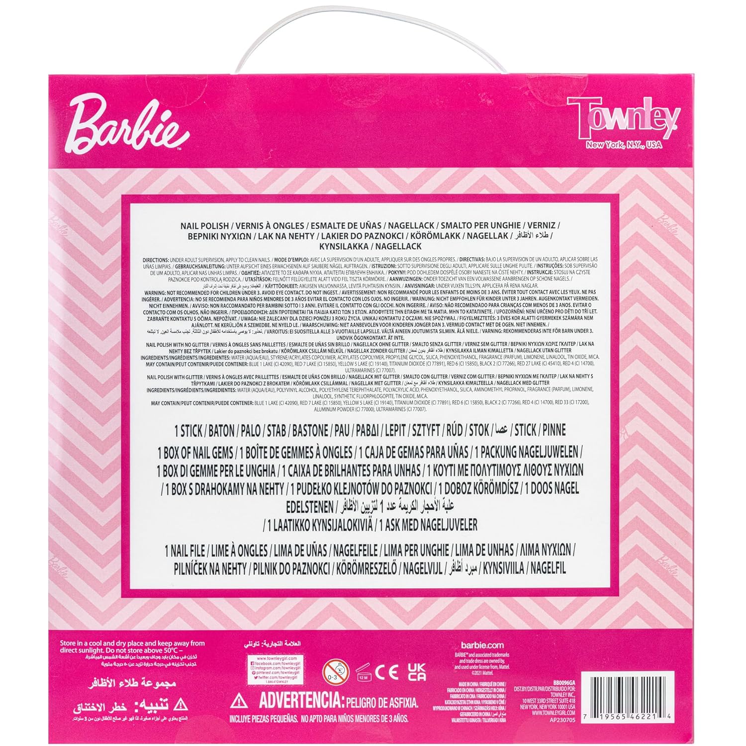 Barbie Movie - Juego de 18 piezas de esmalte de uñas 