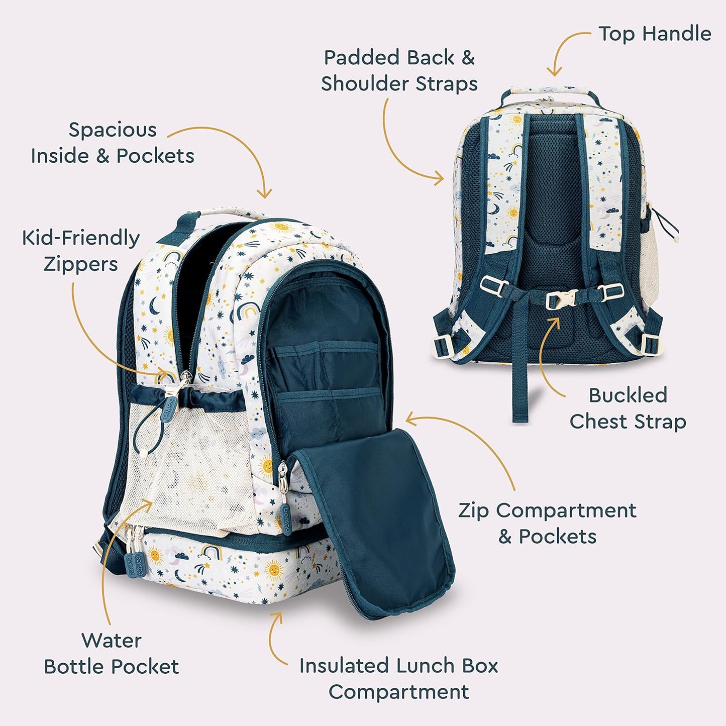 Bentgo® Mochila ligera y duradera de 16 pulgadas