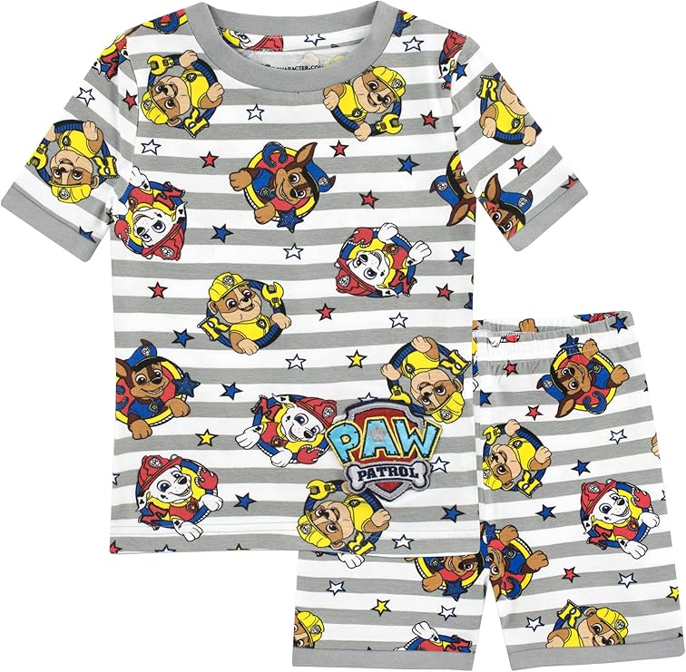 Paw Patrol Pijama Chase Marshall y Rubble para niño