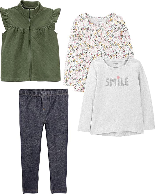 Simple Joys de Carter's - Juego de ropa de 4 piezas