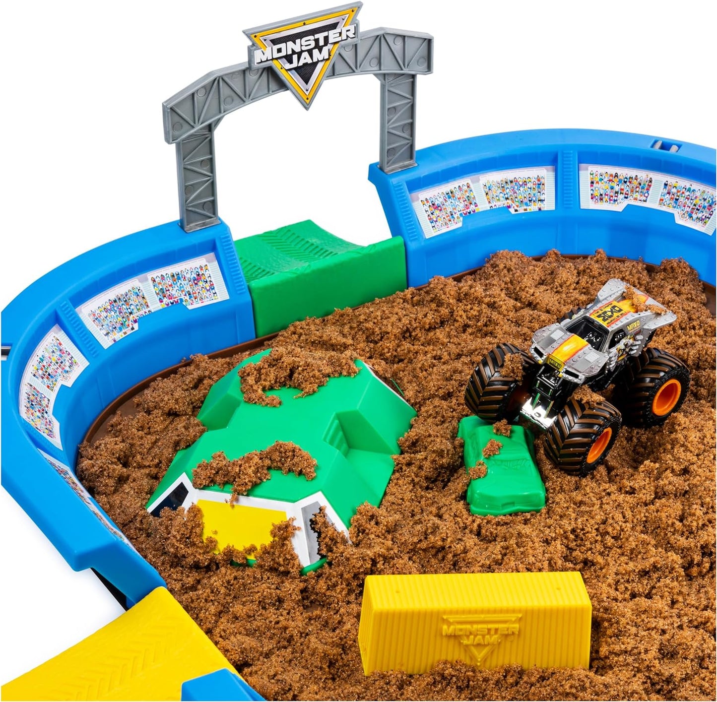 Monster Jam, Monster Dirt Arena - Juego de 24 pulgadas con 2 libras de Monster Dirt 