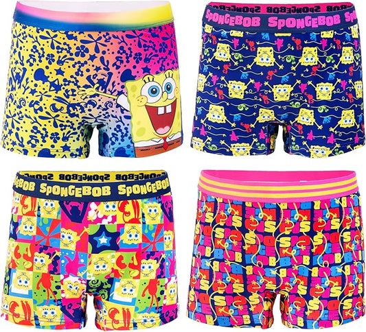 SpongeBob SquarePants paquete de 4 ropa interior corta para niña