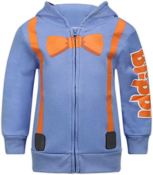 Blippi Sudadera con capucha y cremallera