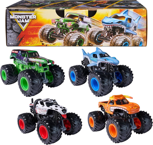 Monster Jam Paquete de 4 camiones monstruo