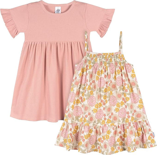 Gerber Conjunto de vestido de manga corta y sin mangas