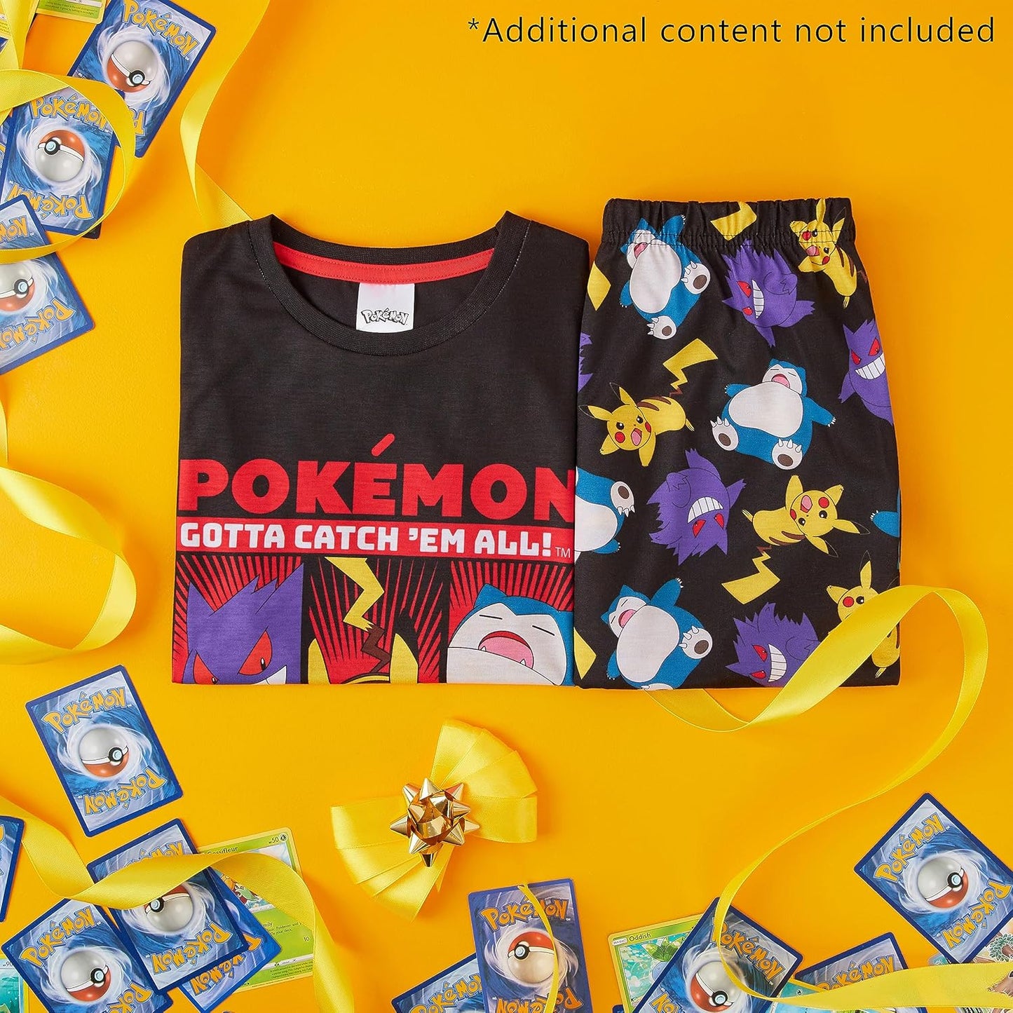 Pokemon Conjunto de pijama para niños, camiseta y pantalones largos