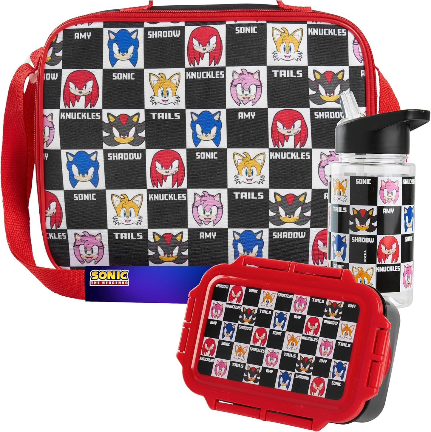 Juego combinado lonchera + botella + caja de aperitivos