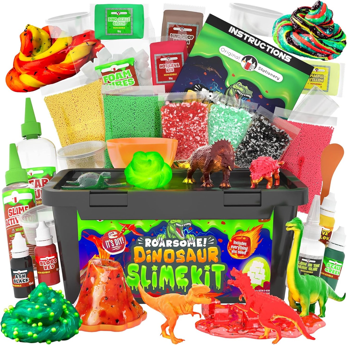 Kit de slime de dinosaurio