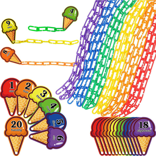 Manipulativos matemáticos de eslabones de cadena