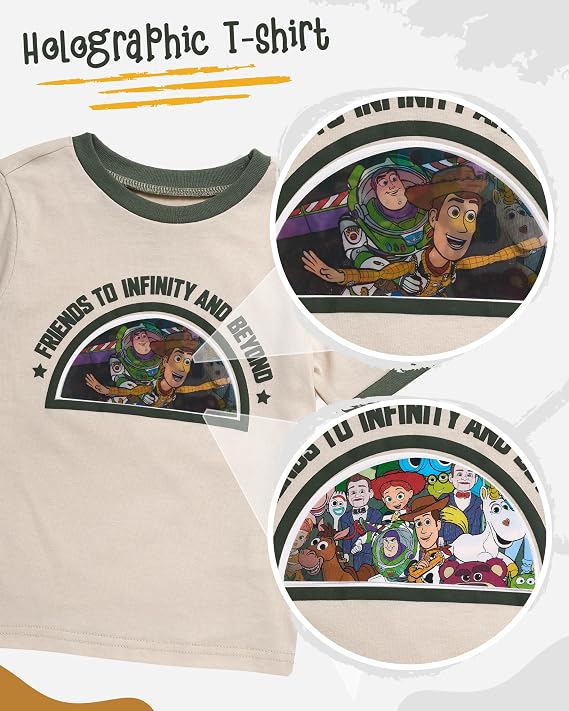 Toy Story Conjunto de camiseta holográfica y pantalones cortos