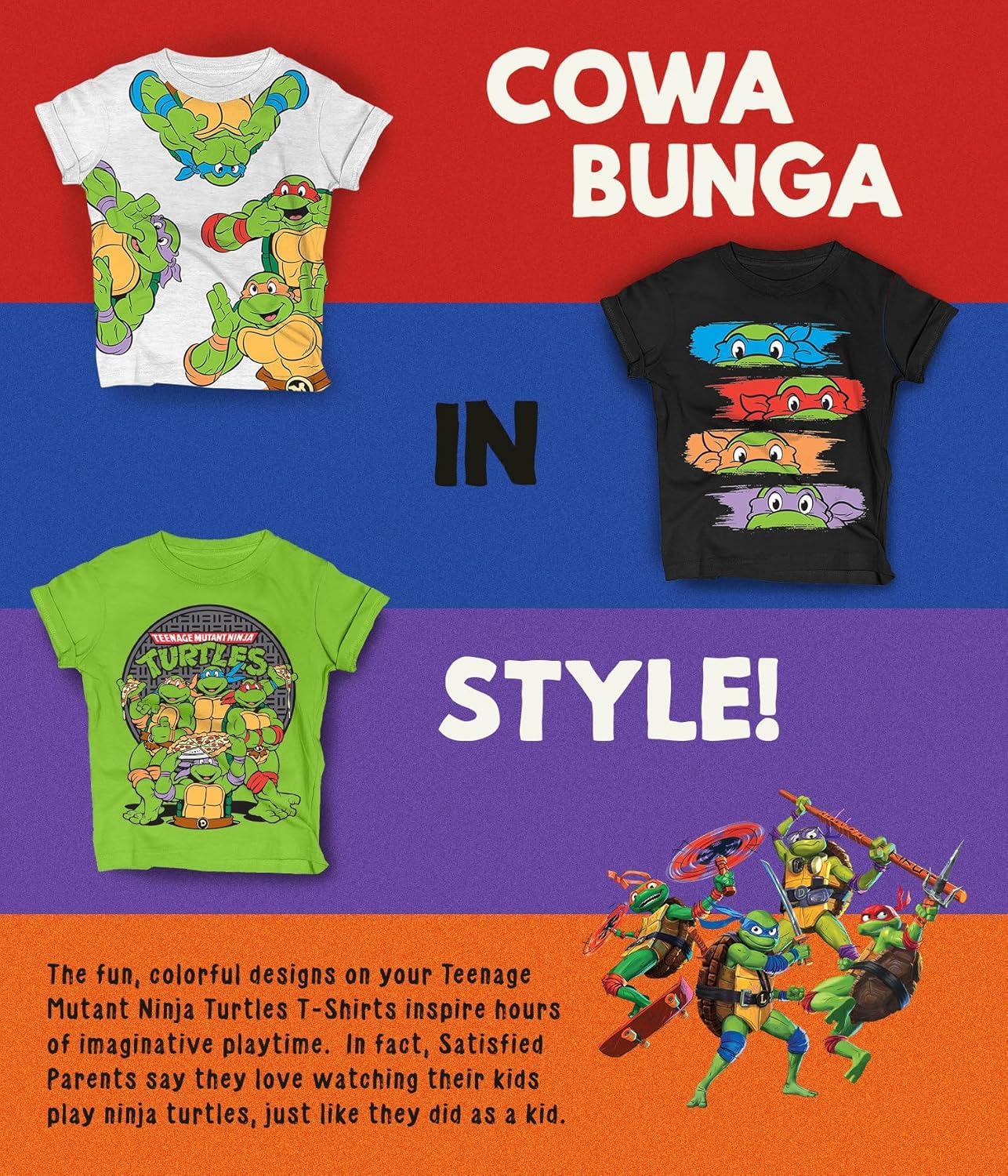 Camiseta de las Tortugas Ninja (conjuntos)