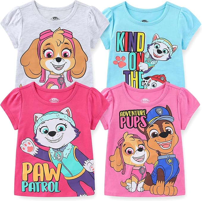 Paw Patrol Nickelodeon Skye and Everest - Camisas pack 4