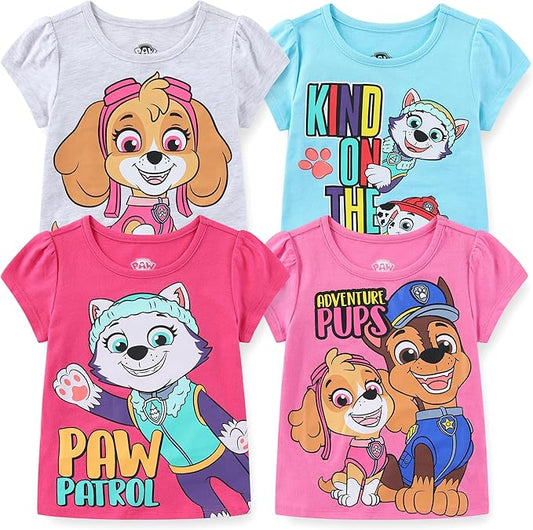 Paw Patrol Nickelodeon Skye and Everest - Camisas pack 4