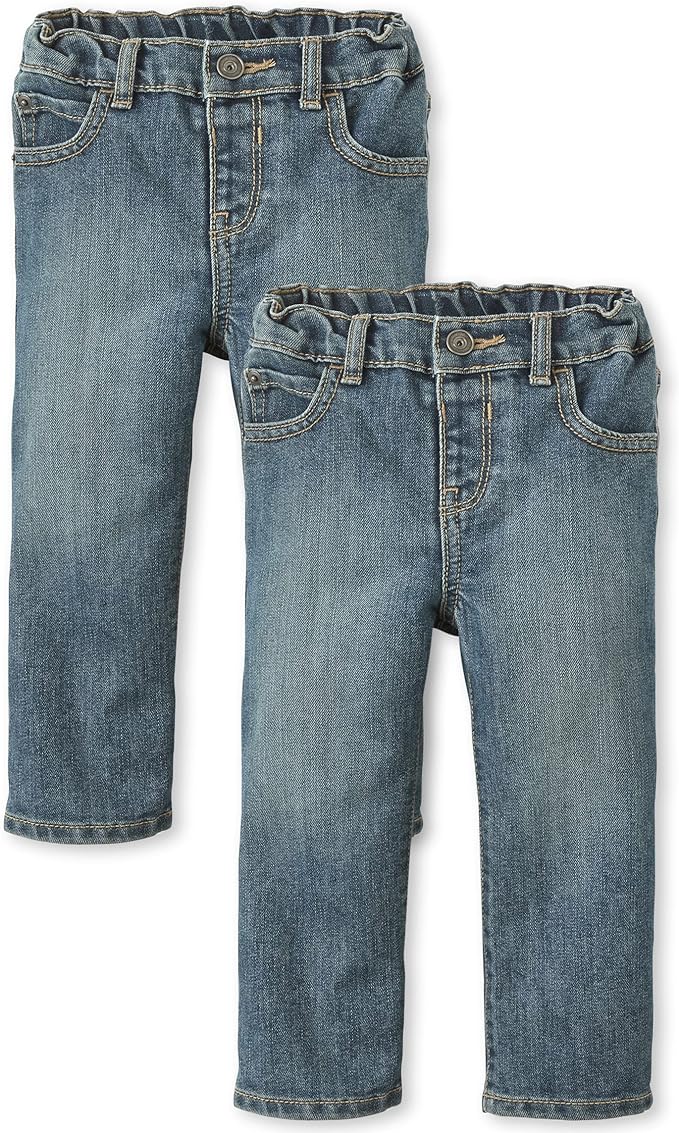 The Children's Place Pantalones de mezclilla básicos con corte de bota