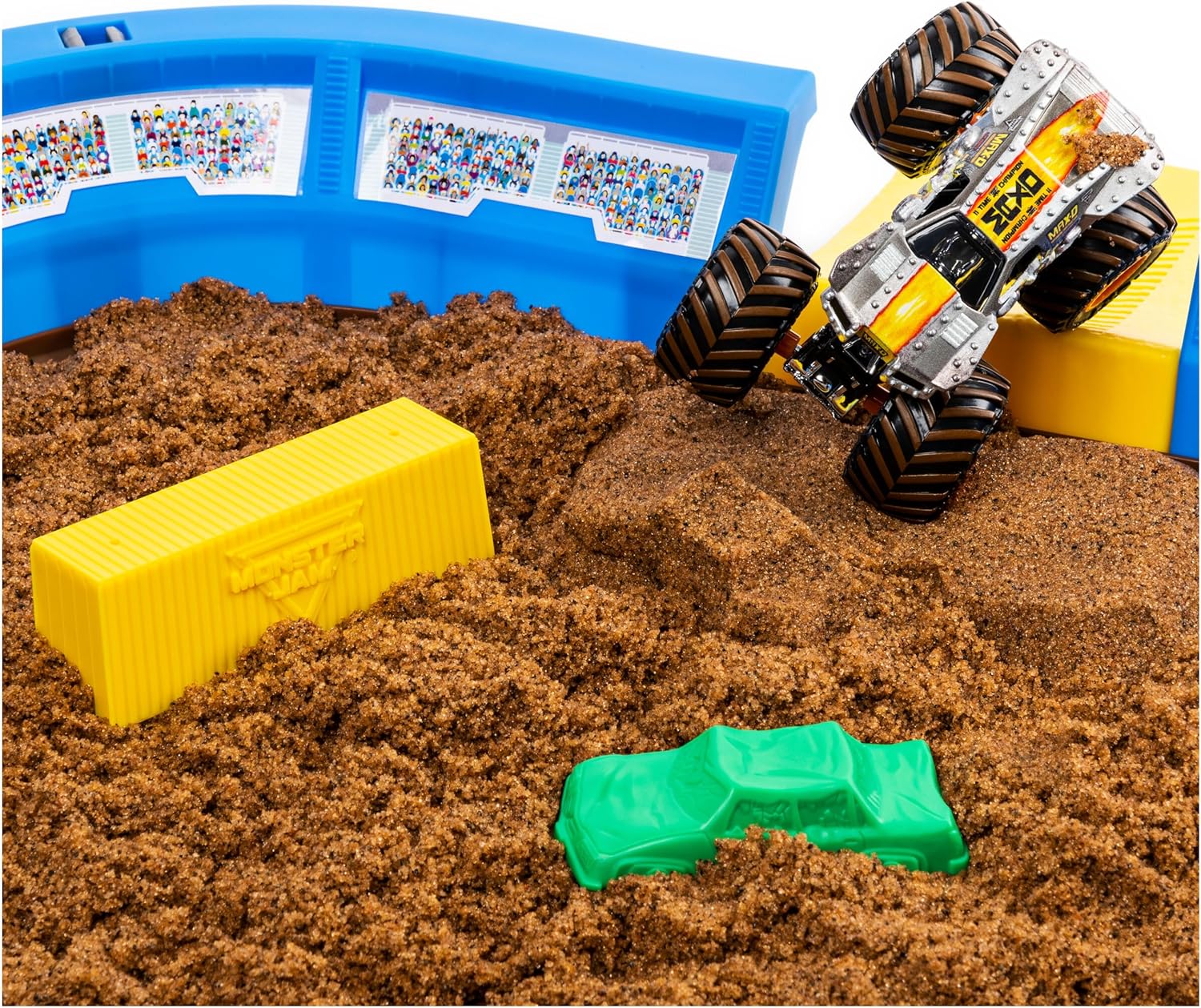 Monster Jam, Monster Dirt Arena - Juego de 24 pulgadas con 2 libras de Monster Dirt 