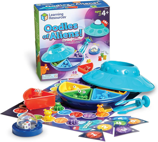 Learning Resources Oodles of Aliens - Platillo clasificador, habilidades motoras finas