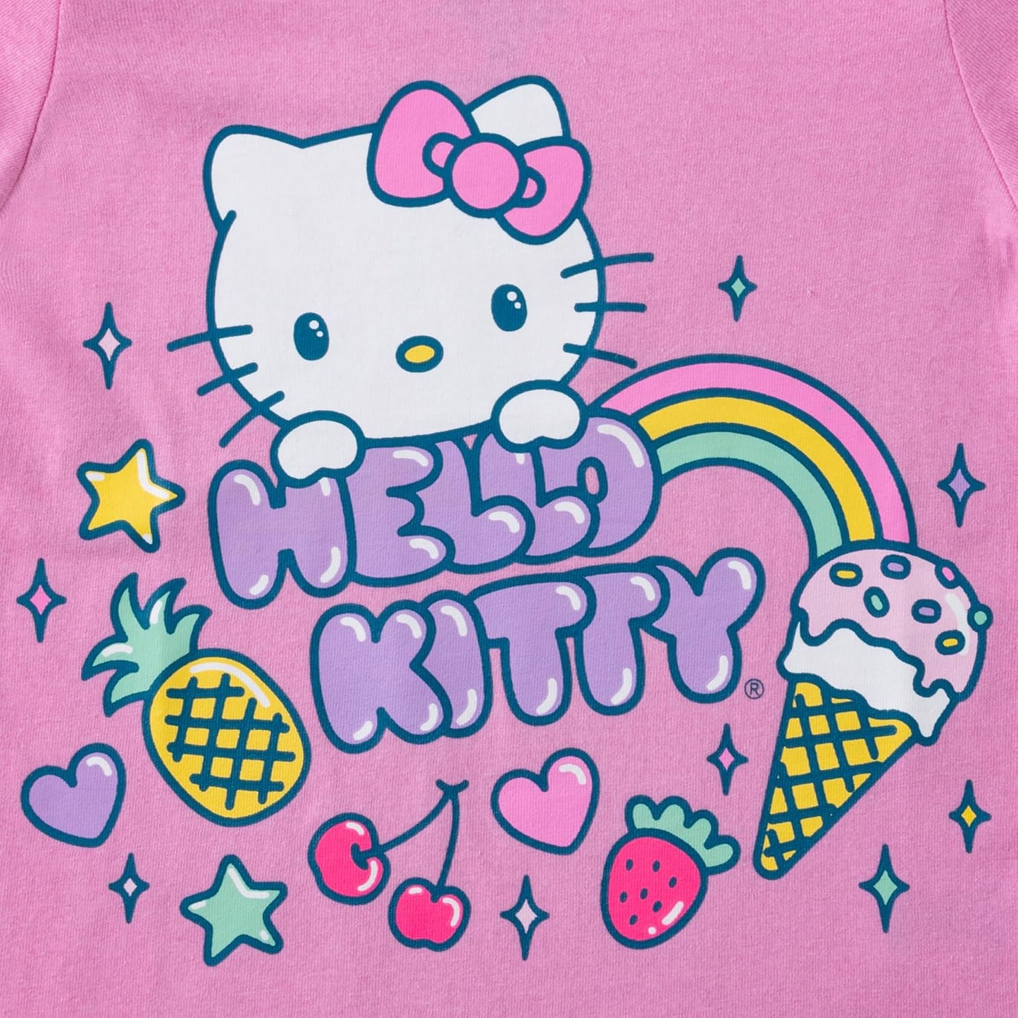 Hello Kitty Sanrio - Paquete de 3 camisetas de manga corta