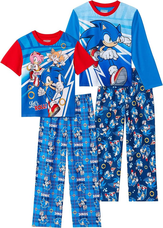 Sonic The Hedgehog Pijamas, 4 piezas