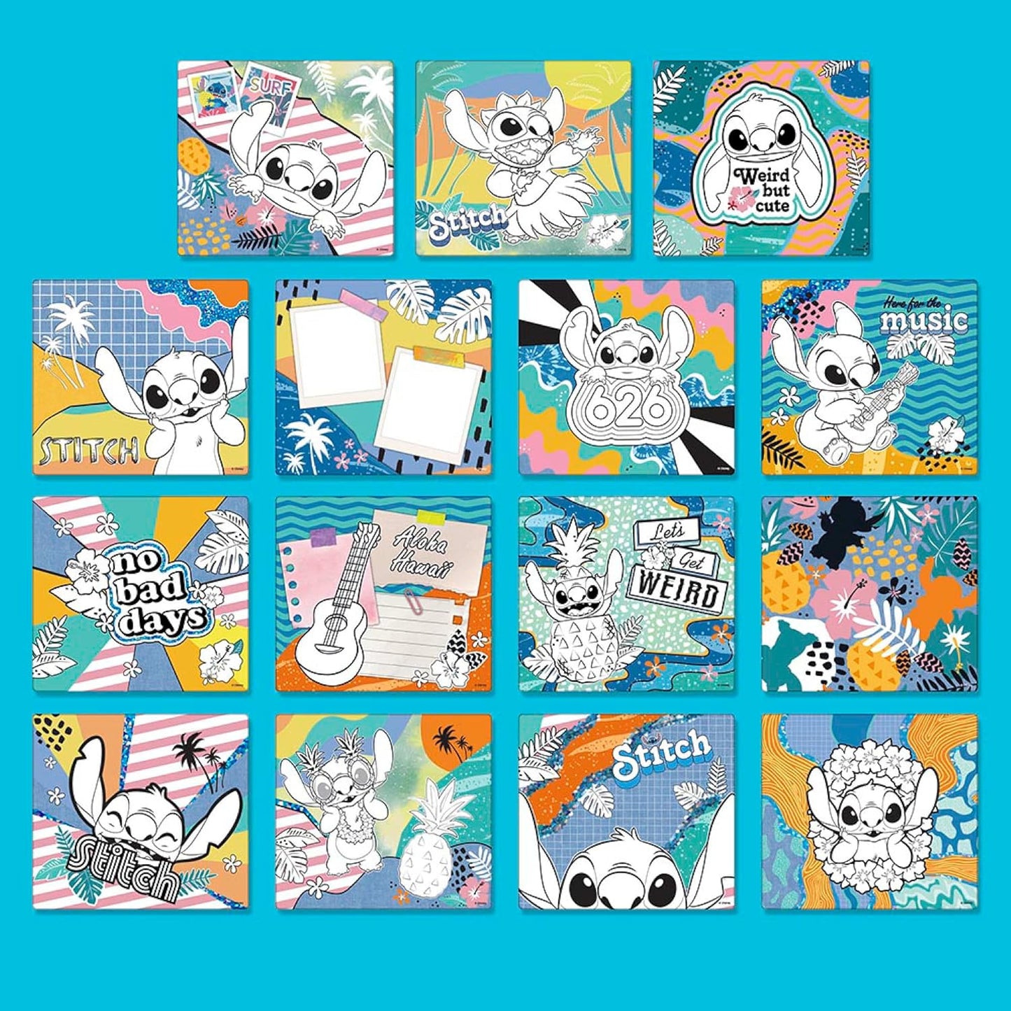 Lilo & Stitch - incluye 15 pósteres coloridos y 7 hojas de calcomanías, actividad de manualidades
