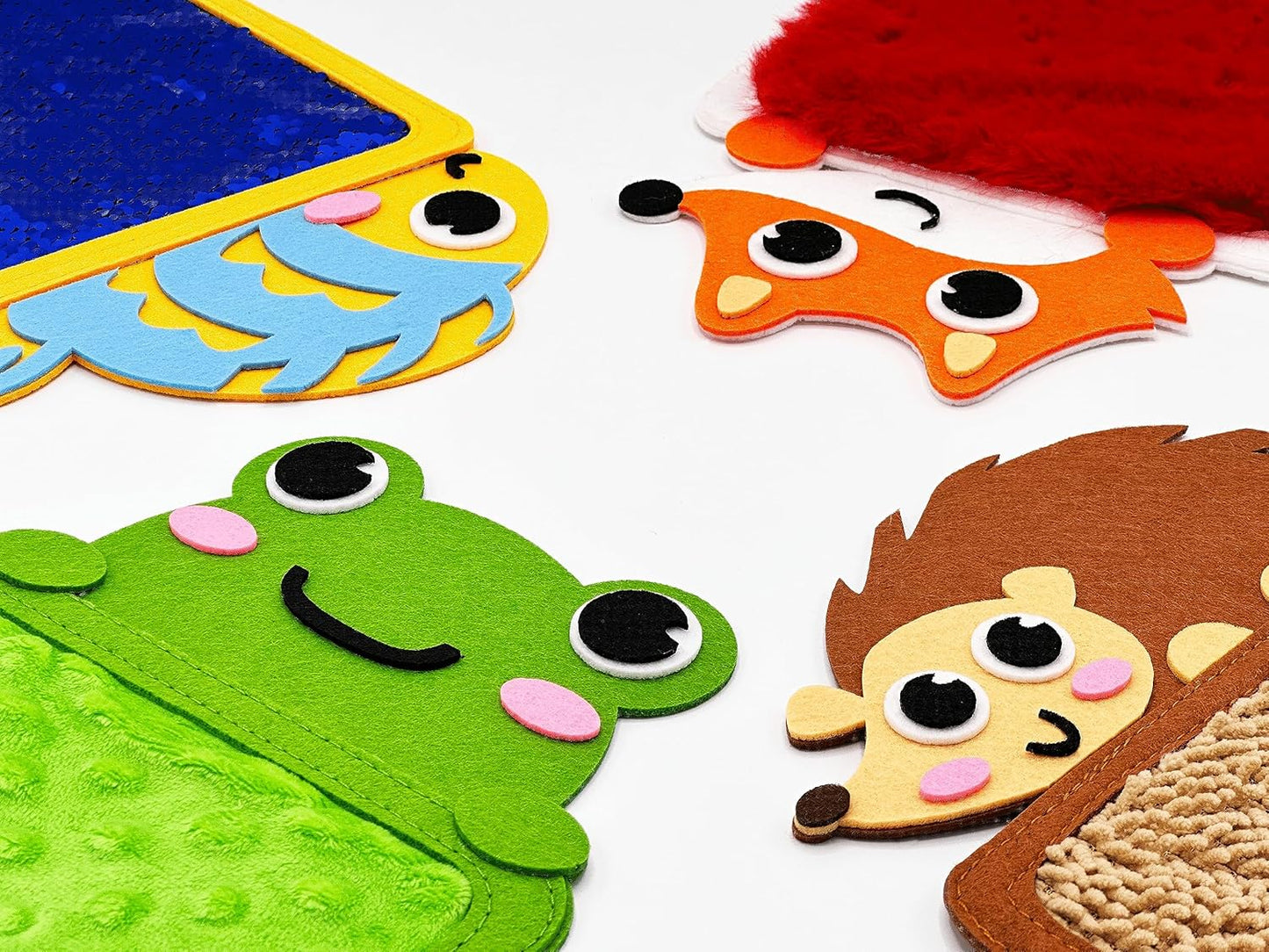 Sensory Zoo Buddies: paquete de 8 alfombrillas sensoriales