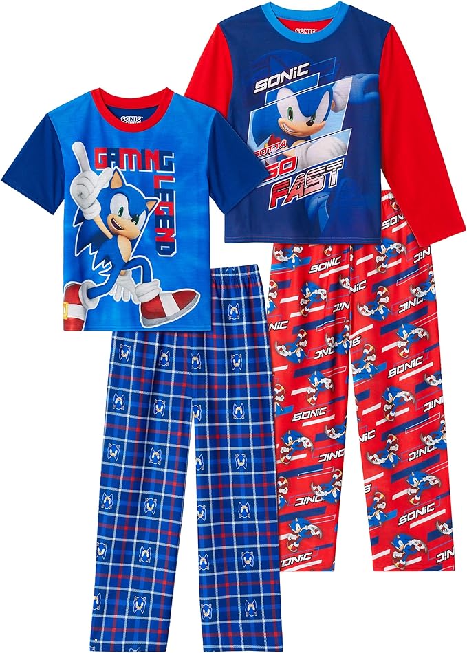 Sonic The Hedgehog Pijamas, 4 piezas