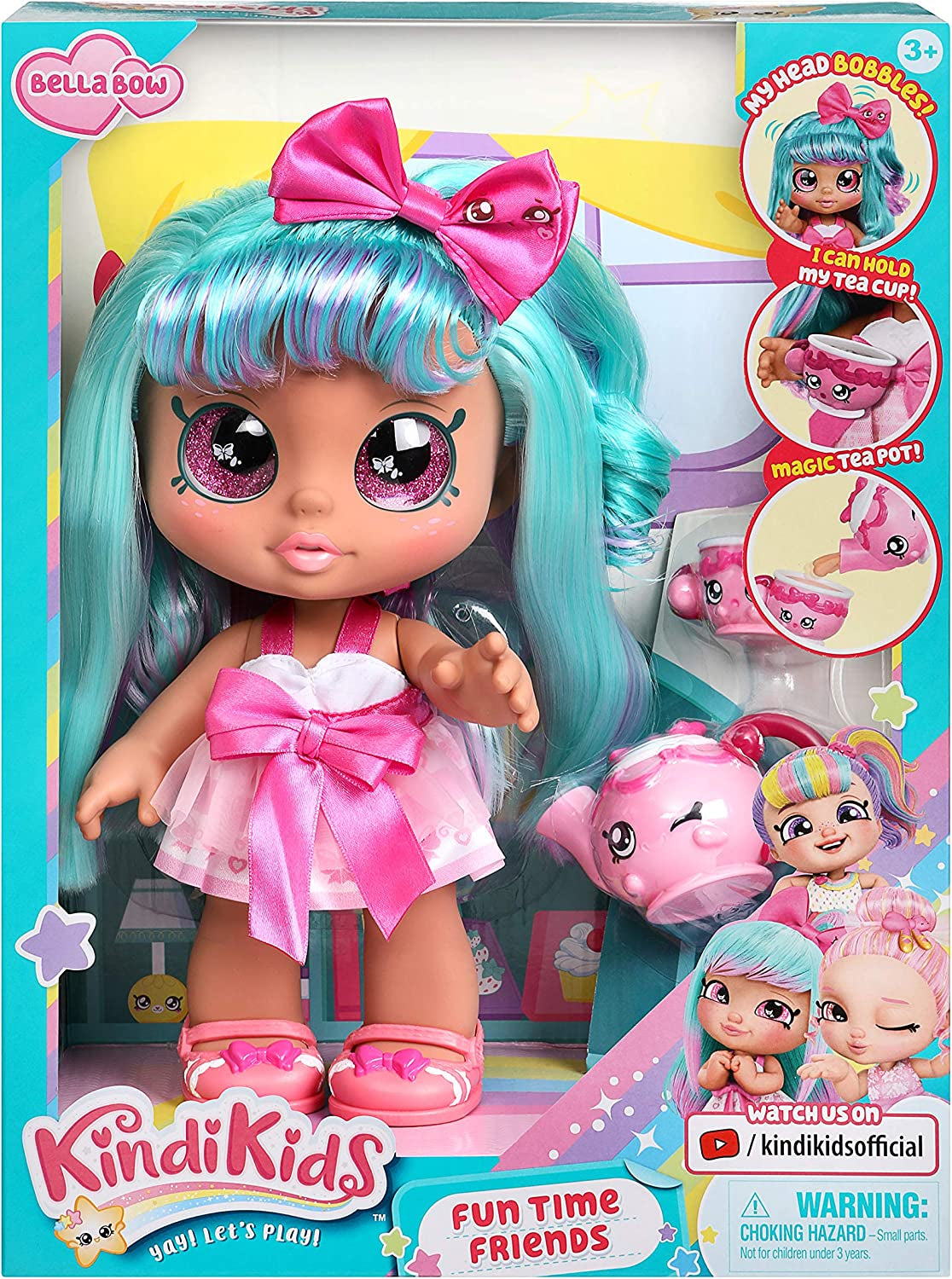 Fun Time Friends - Pre-School Play Doll, Bella Bow - for Ages 3+ | Changeable Clothes and Removable Shoes