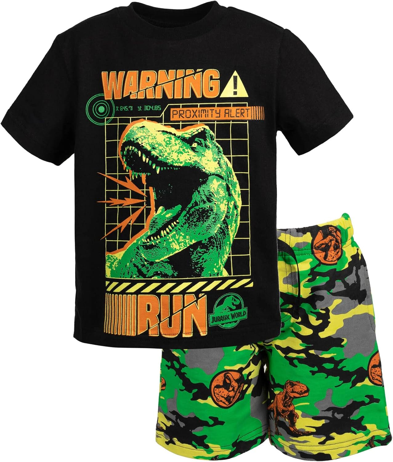 Jurassic World Conjunto de camiseta y pantalones cortos Dinosaurios