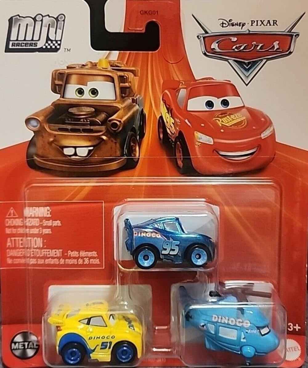 Disney Cars Mini Racers Paquete de 3 