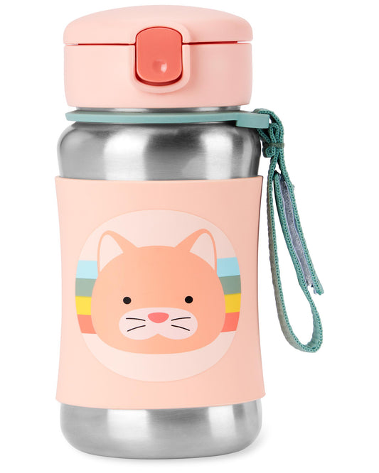 Skip Hop  botella con popote de acero inoxidable,