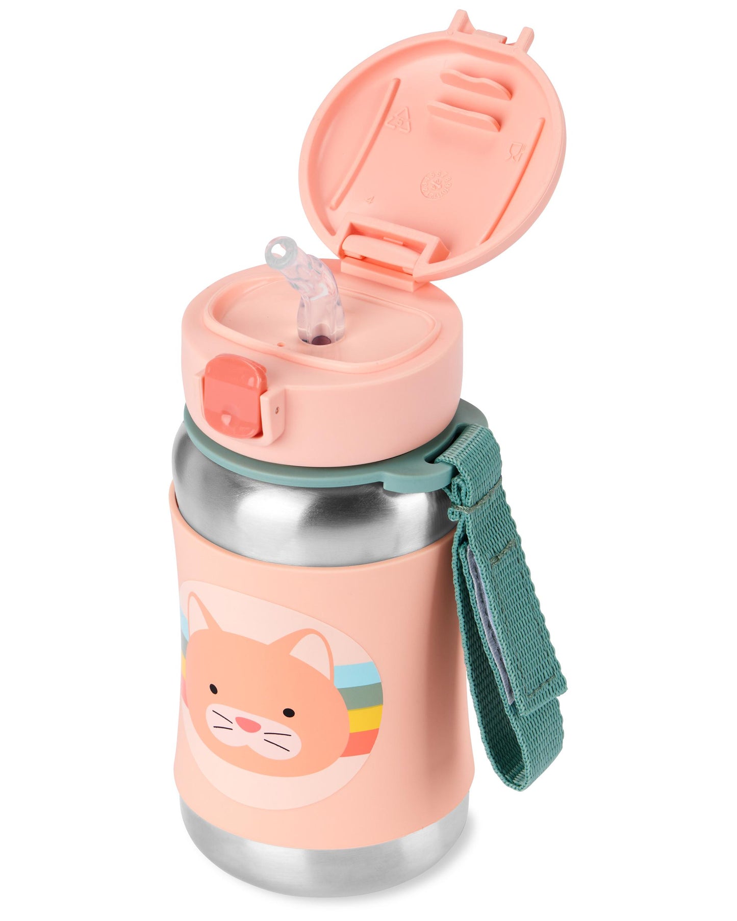 Skip Hop  botella con popote de acero inoxidable,