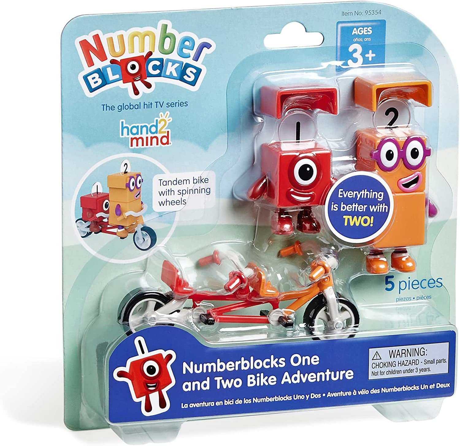 Numberblocks Uno y Dos con Bici 