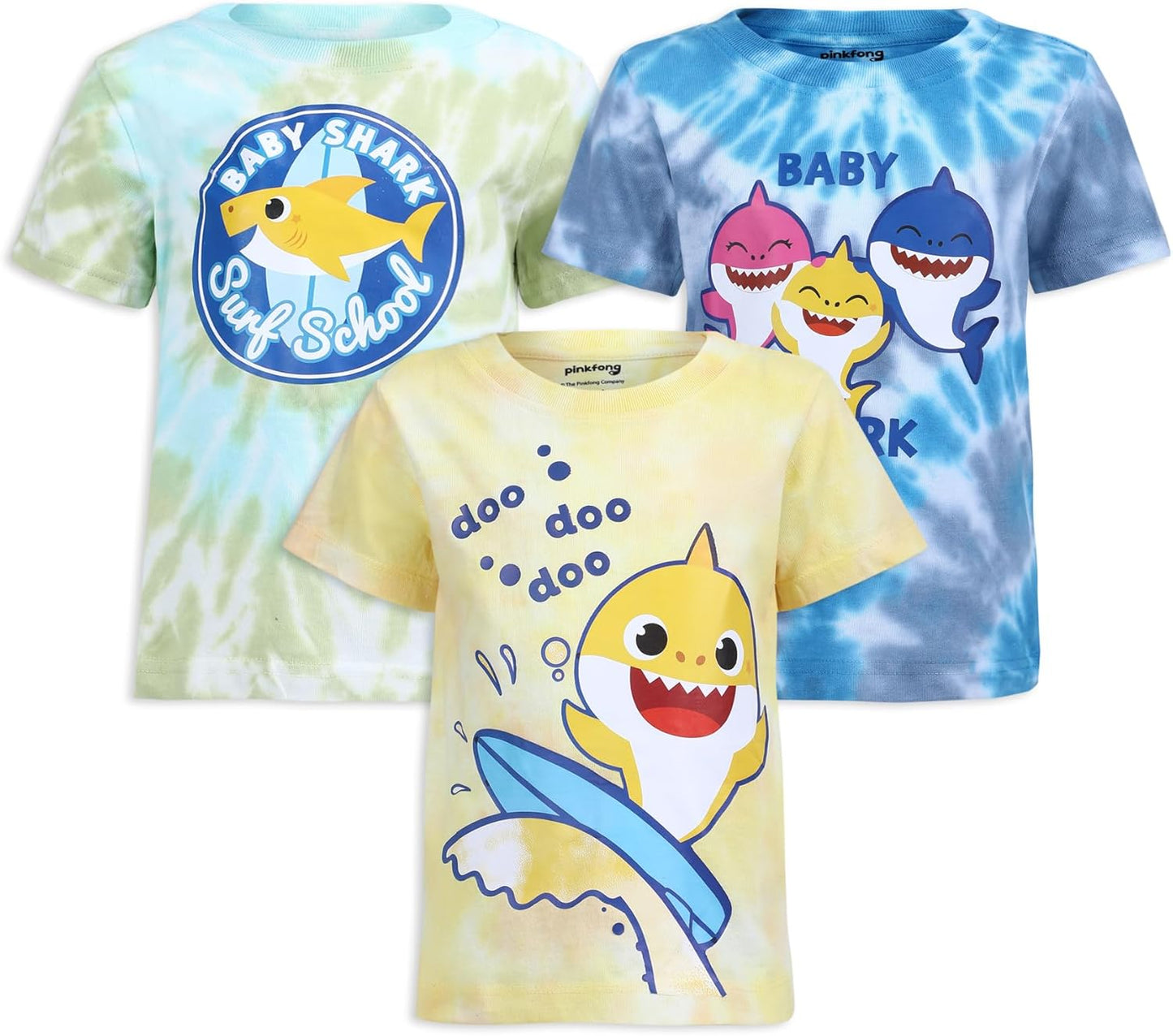 Pack de 3 Camisetas, Baby Shark 