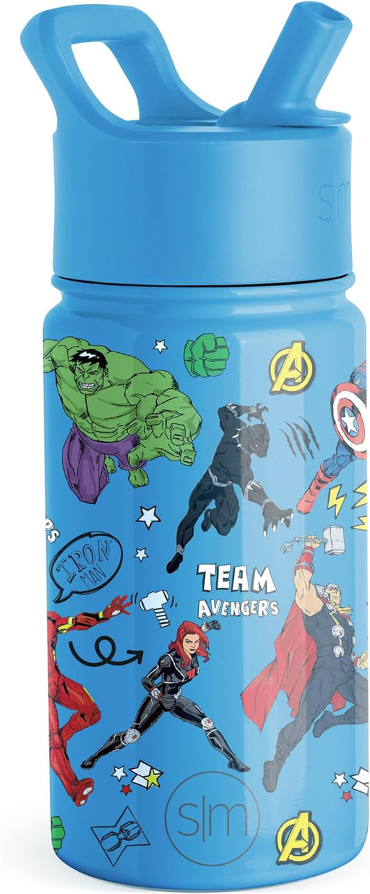 Simple Modern Marvel Avengers - Botella de agua de acero inoxidable aislado 