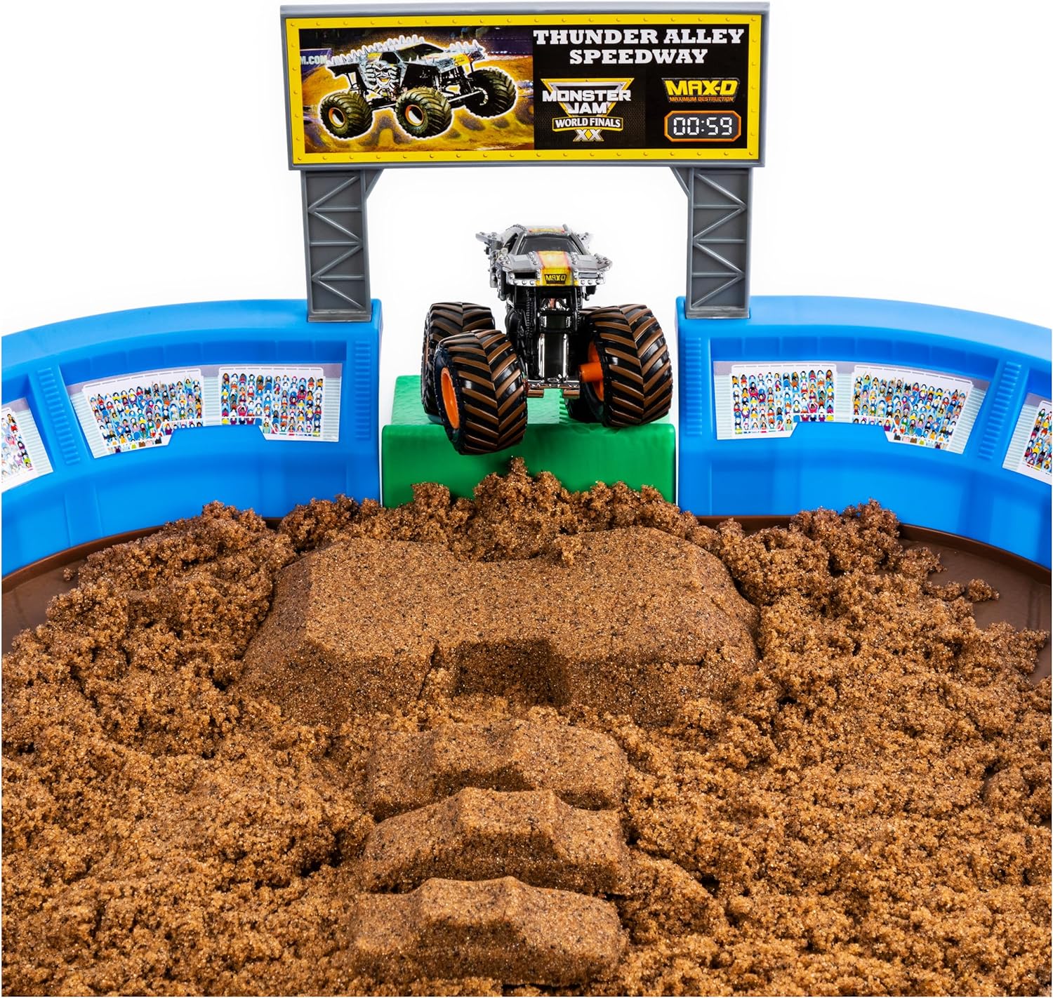 Monster Jam, Monster Dirt Arena - Juego de 24 pulgadas con 2 libras de Monster Dirt 