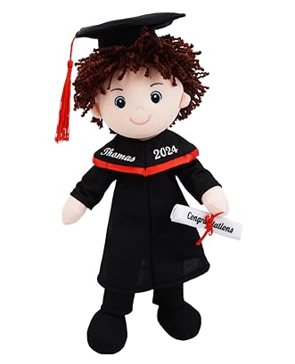Peluche de graduación personalizados de 15 pulgadas, nombre, texto y año personalizados