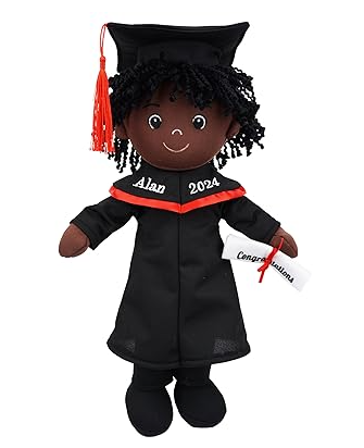Peluche de graduación personalizados de 15 pulgadas, nombre, texto y año personalizados
