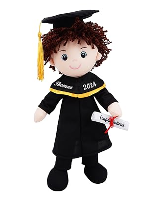 Peluche de graduación personalizados de 15 pulgadas, nombre, texto y año personalizados