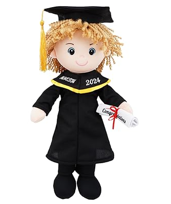 Peluche de graduación personalizados de 15 pulgadas, nombre, texto y año personalizados