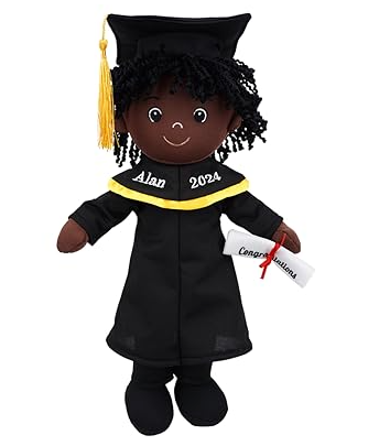 Peluche de graduación personalizados de 15 pulgadas, nombre, texto y año personalizados
