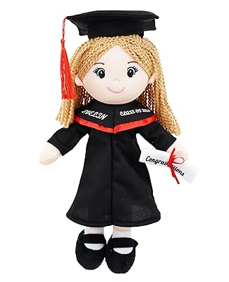 Peluche de graduación personalizados de 15 pulgadas, nombre, texto y año personalizados