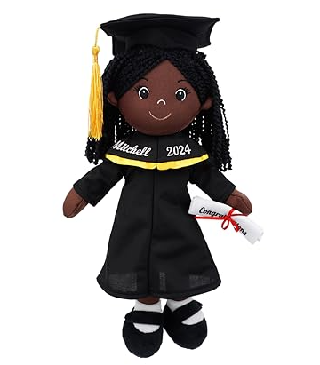 Peluche de graduación personalizados de 15 pulgadas, nombre, texto y año personalizados