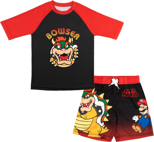  Super Mario Bros - Conjunto de 2 piezas de traje de baño para niños