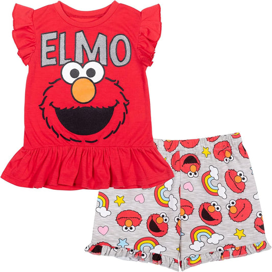 Elmo Conjunto de camiseta y pantalones cortos