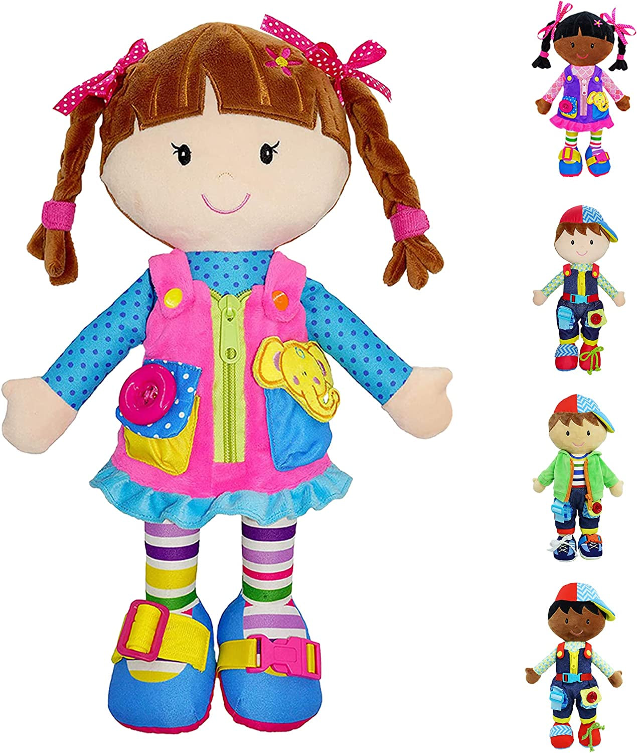 muñeca de peluche educativa 