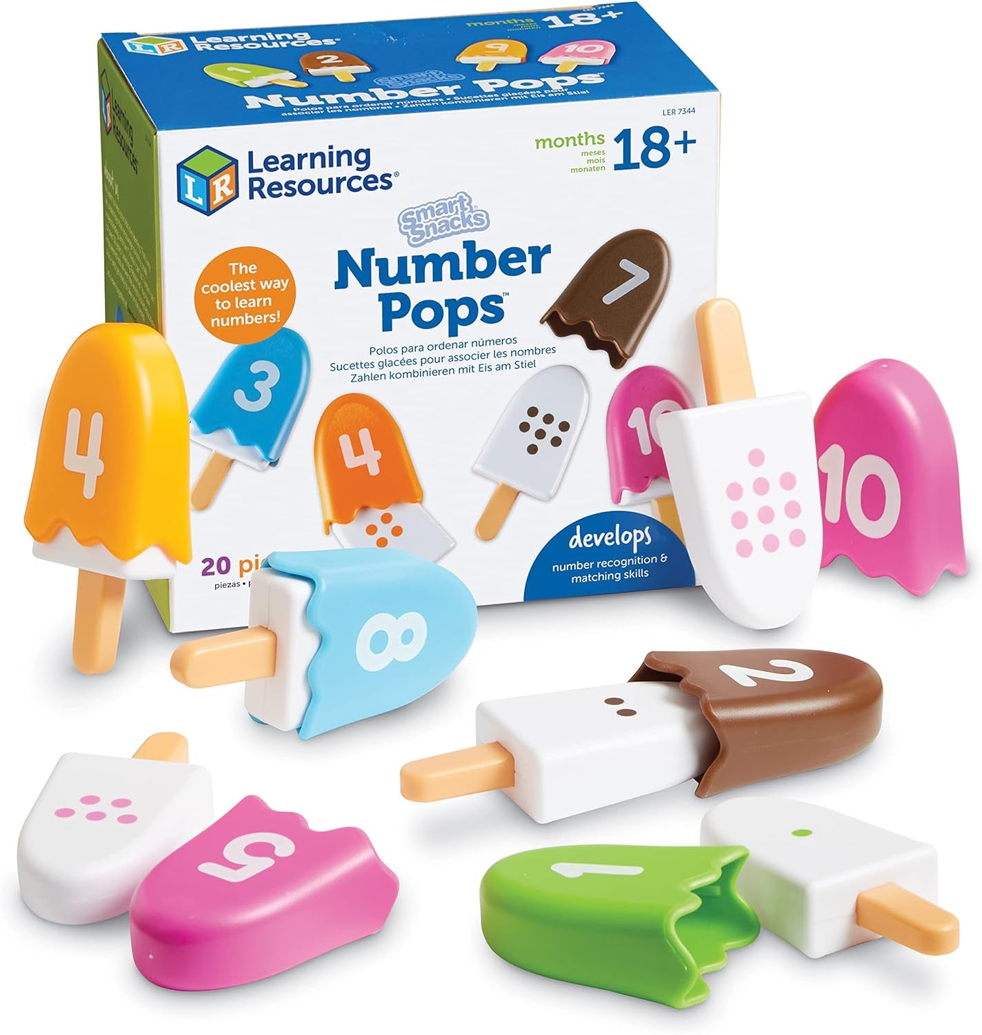 Paletas con números Number Pops para recursos de aprendizaje, de Learning Resources