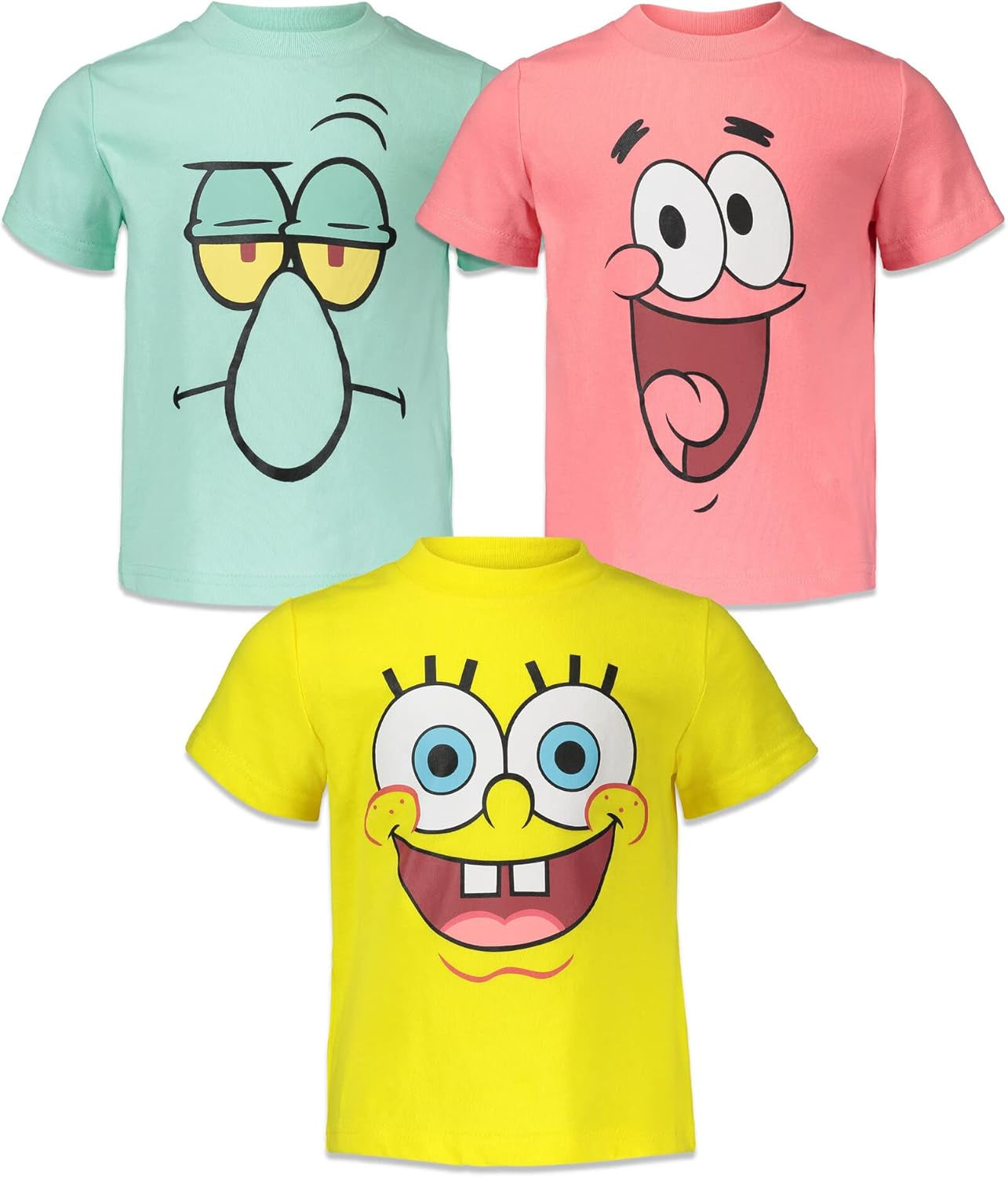 Paquete de 3 camisetas de Bob Esponja Calamardo